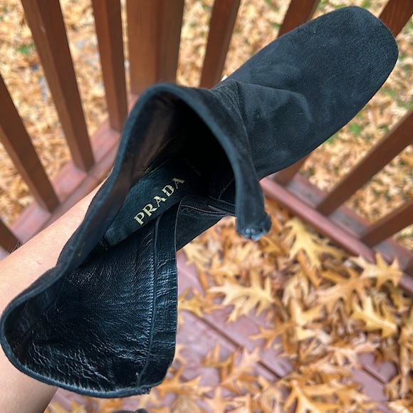 SOLD - Prada black suede platform booties in size 41 (US size 10) - Picture 5 of 7